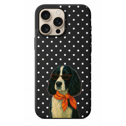 Puantiyeli Sevimli Köpek Figürlü Telefon Kılıfı (WV93)