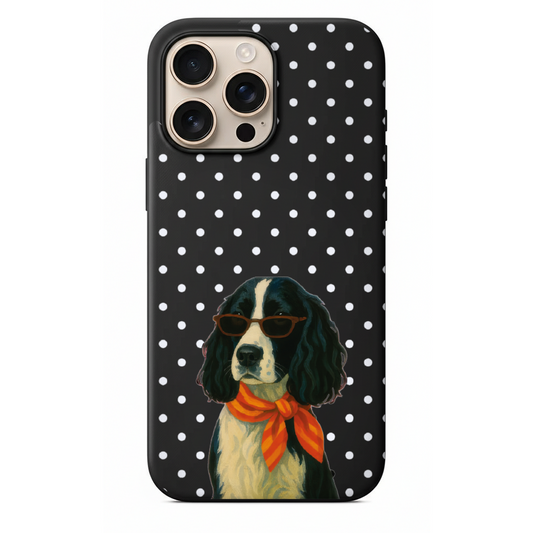 Puantiyeli Sevimli Köpek Figürlü Telefon Kılıfı (WV93)