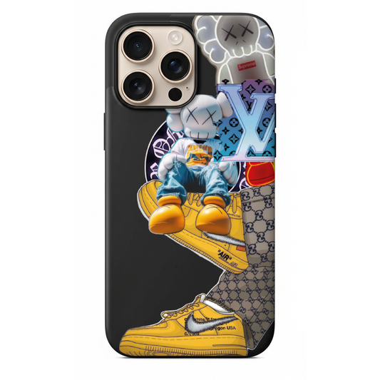 KAWS Streetwear Kolaj Baskılı Telefon Kılıfı (PV24)