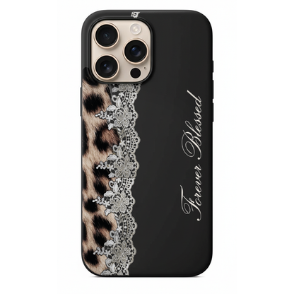 Leopar ve Dantel Detaylı Telefon Kılıfı (WV80)