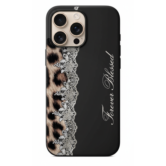Leopar ve Dantel Detaylı Telefon Kılıfı (WV80)