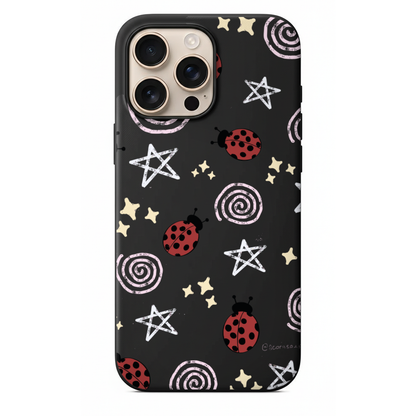 Uğur Böceği ve Yıldız Desenli Telefon Kılıfı (WV97)