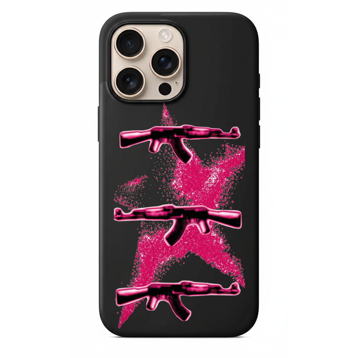 Y2K Pembe Kalaşnikof Figürlü Telefon Kılıfı (SC70)