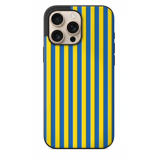 Sarı Mavi Çizgili Klasik Telefon Kılıfı (SV52)