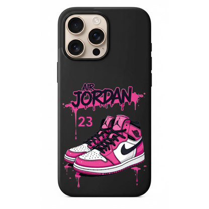 Pembe Jordan Ayakkabı Desenli Telefon Kılıfı  (SC46)
