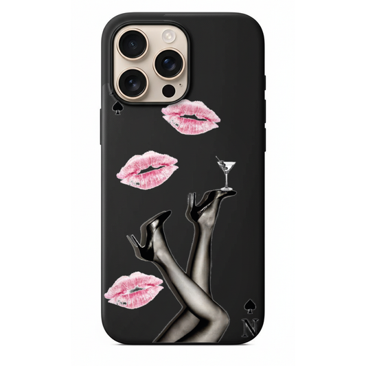 Topuklu Ayakkabı Ve Öpücük Desenli Telefon Kılıfı (WV160)