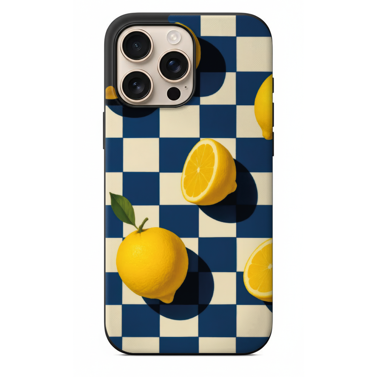 Dama Desenli Limonlu Telefon Kılıfı (SV65)
