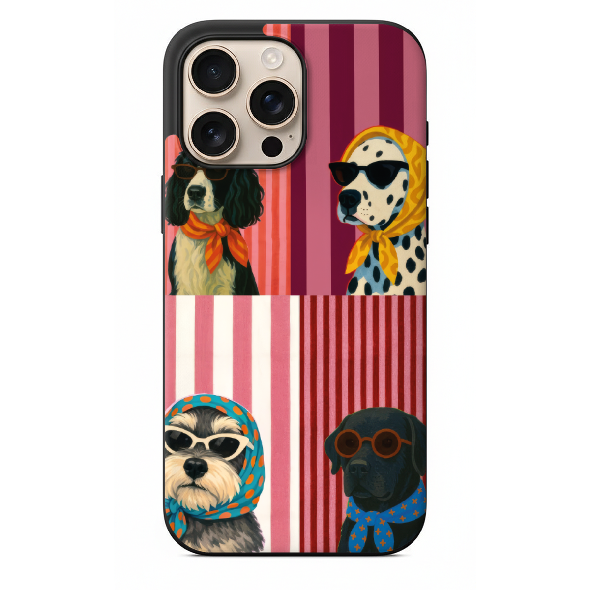 Vintage Köpek İllüstrasyonlu Telefon Kılıfı (SV39)