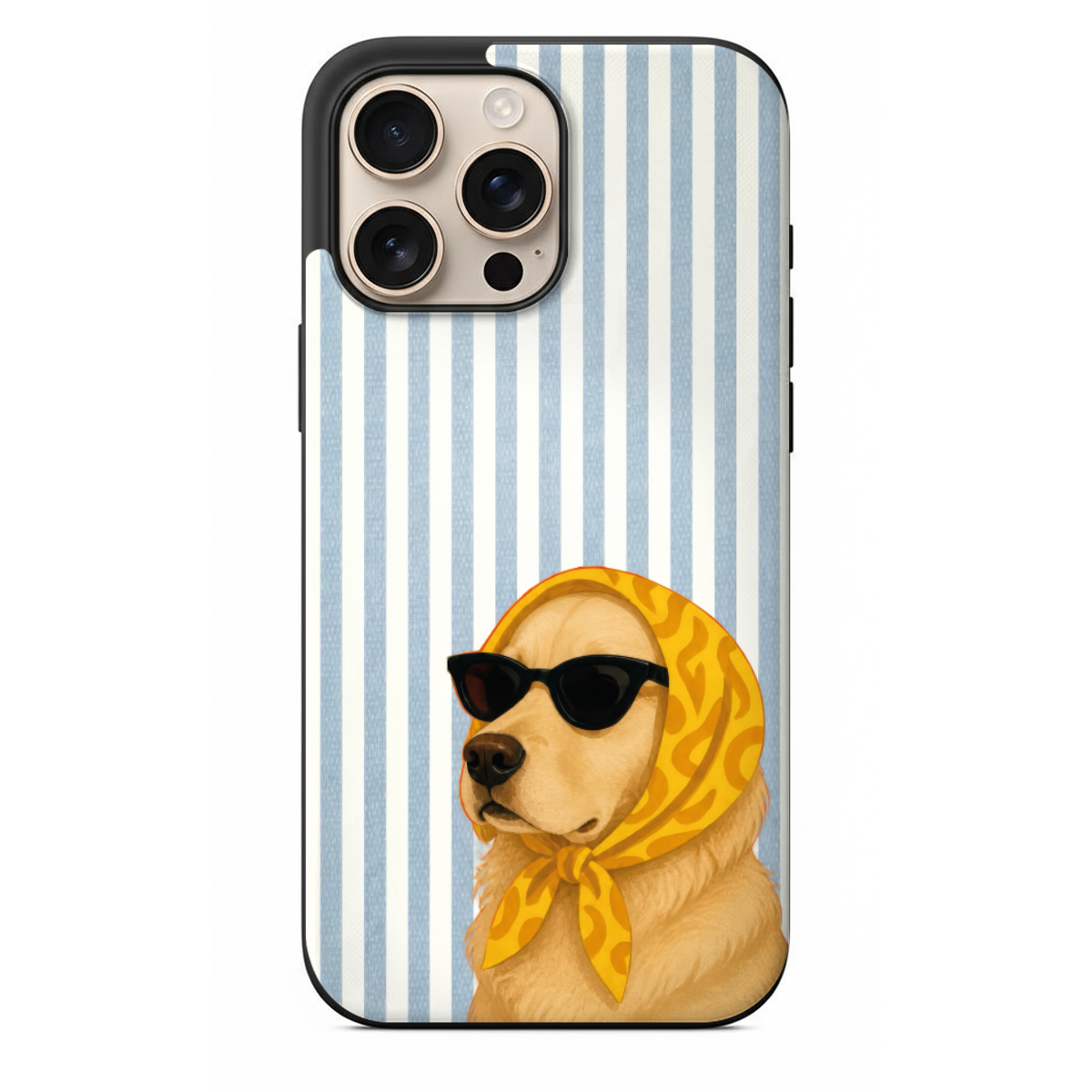 Retro Güneş Gözlüklü Golden Telefon Kılıfı (SV41)