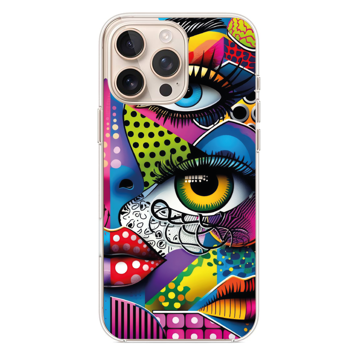 Abstract Pop Renkli Grafik Desenli Telefon Kılıfı (SV28)