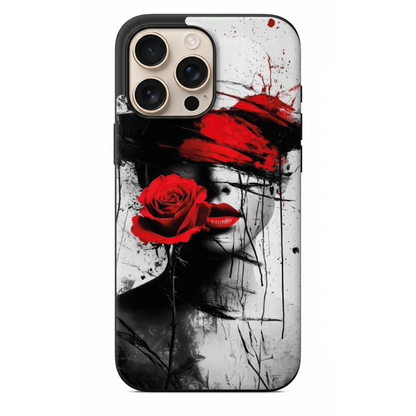 The Rose Muse Kırmızı  Noir Kadın Portresi Kılıf (SV22)