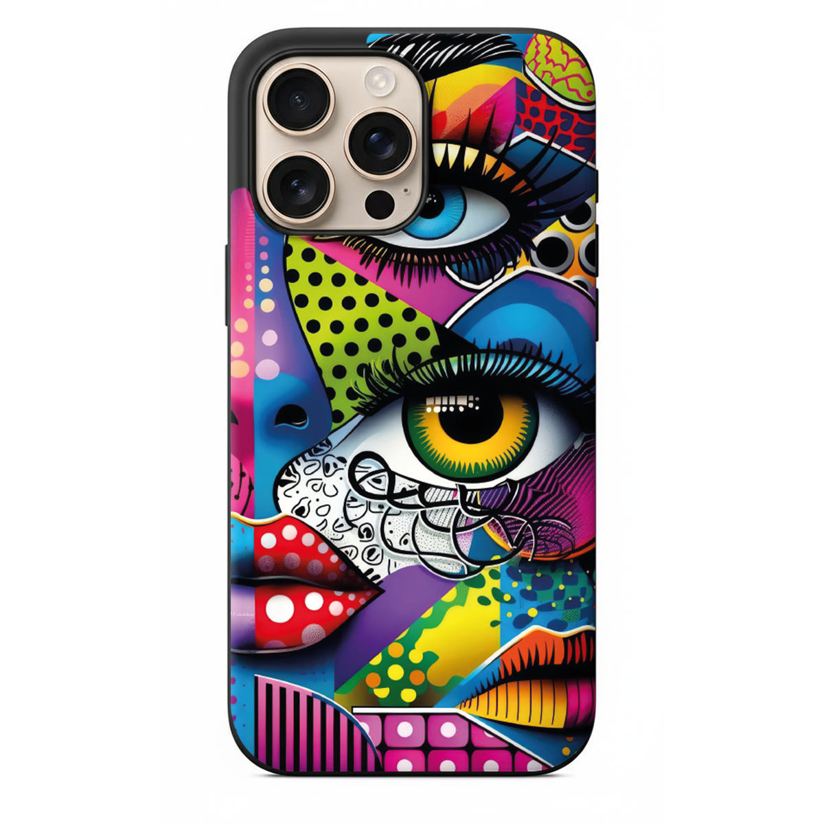 Abstract Pop Renkli Grafik Desenli Telefon Kılıfı (SV28)
