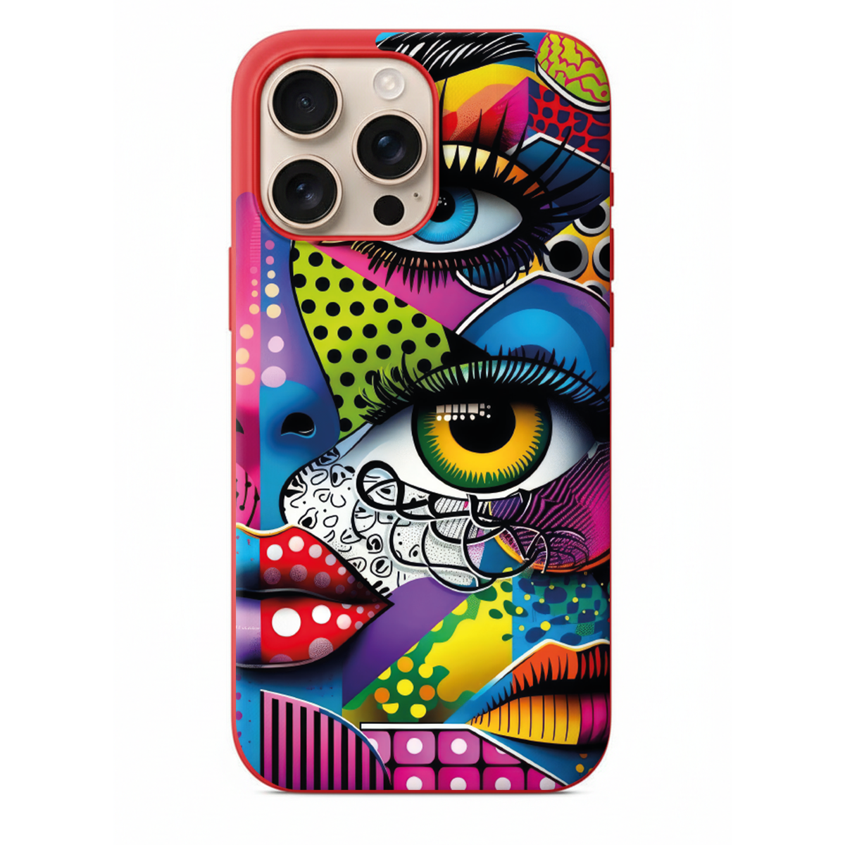 Abstract Pop Renkli Grafik Desenli Telefon Kılıfı (SV28)
