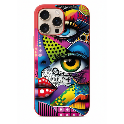 Abstract Pop Renkli Grafik Desenli Telefon Kılıfı (SV28)