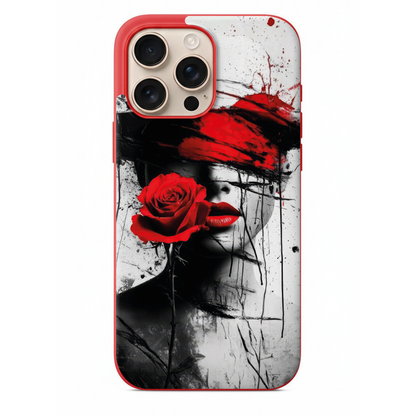 The Rose Muse Kırmızı  Noir Kadın Portresi Kılıf (SV22)