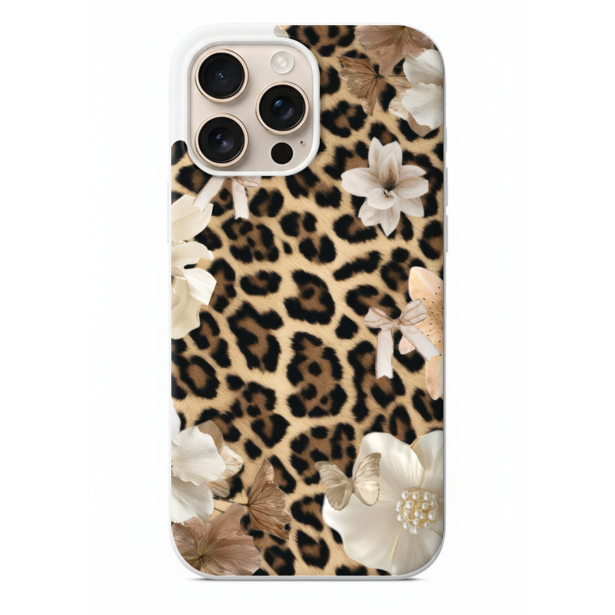 Wild Elegance Serisi İkonik Hayvan Desenli ve Sanatsal Floral Tasarım Kılıfı (WV13)