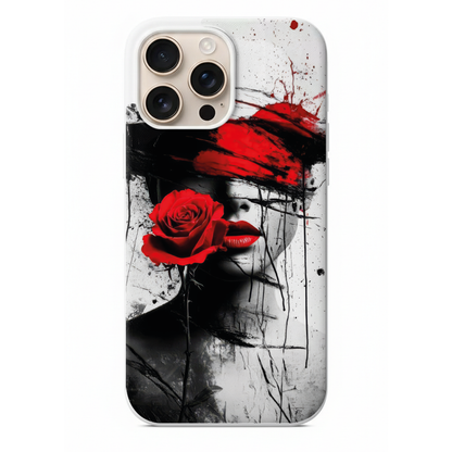 The Rose Muse Kırmızı  Noir Kadın Portresi Kılıf (SV22)