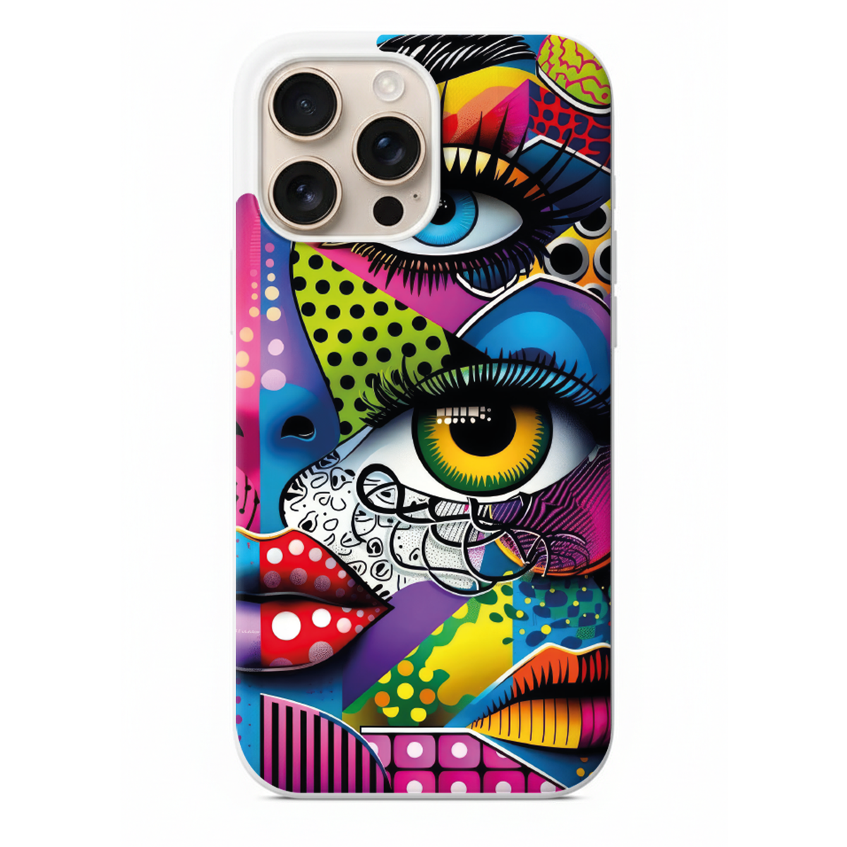 Abstract Pop Renkli Grafik Desenli Telefon Kılıfı (SV28)