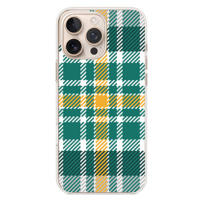 Modern Yeşil ve Sarı Ekose Desenli Telefon Kılıfı(SV33)