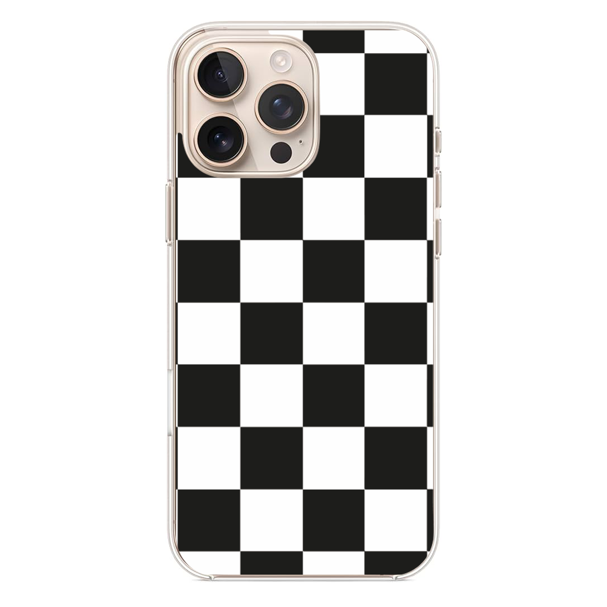 Siyah Beyaz Klasik Dama Desenli Telefon Kılıfı (SV19)