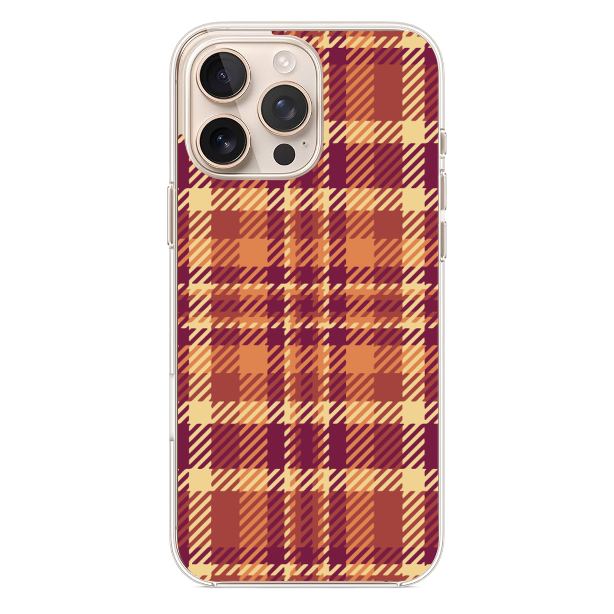 Klasik Ekose ve Çizgili Desenli Telefon Kılıfı (SV25)