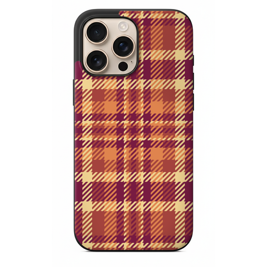 Klasik Ekose ve Çizgili Desenli Telefon Kılıfı (SV25)