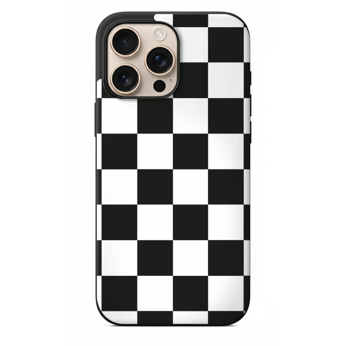 Siyah Beyaz Klasik Dama Desenli Telefon Kılıfı (SV19)