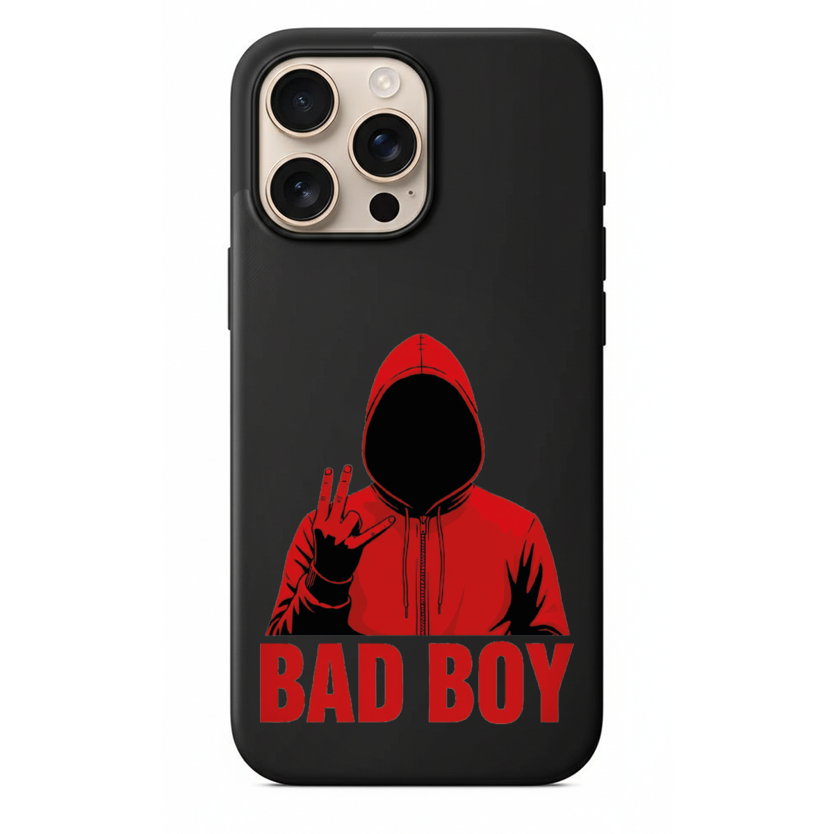 Bad Boy Yazılı Kapüşonlu Karakter Telefon Kılıfı (SC13)