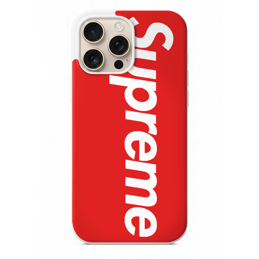 Supreme Logolu İkonik Kırmızı-Beyaz  Telefon Kılıfı (SC14)
