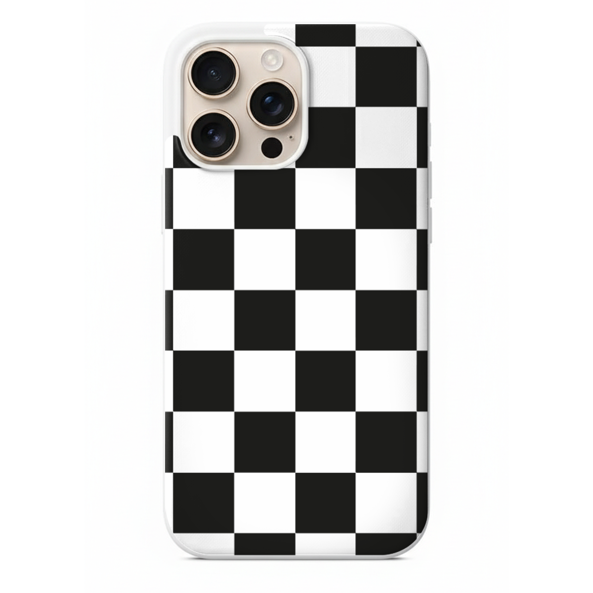 Siyah Beyaz Klasik Dama Desenli Telefon Kılıfı (SV19)