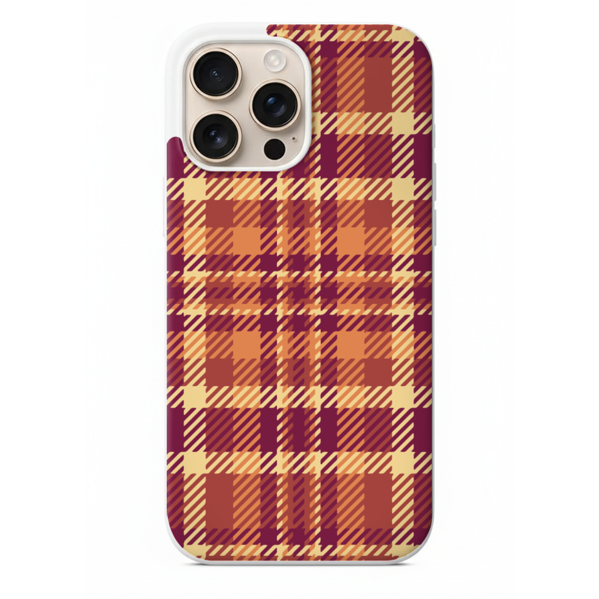 Klasik Ekose ve Çizgili Desenli Telefon Kılıfı (SV25)