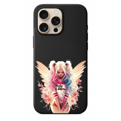 Harley Quinn Kanatlı ve Çiçekli Telefon Kılıfı (PV02)