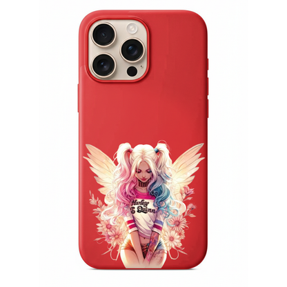 Harley Quinn Kanatlı ve Çiçekli Telefon Kılıfı (PV02)