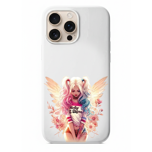 Harley Quinn Kanatlı ve Çiçekli Telefon Kılıfı (PV02)