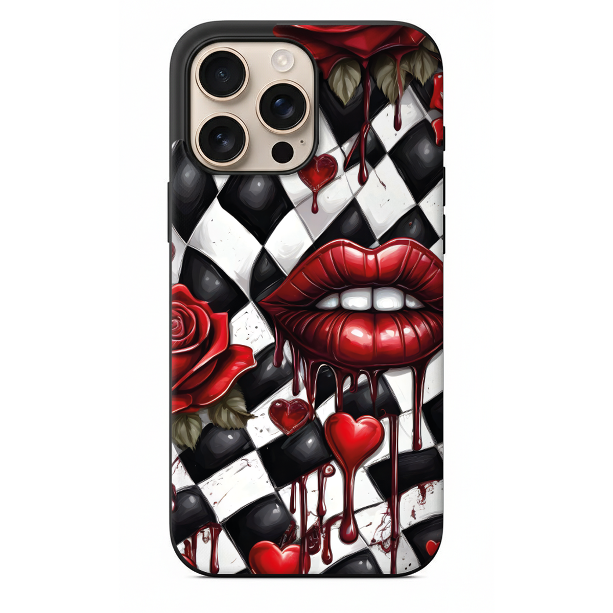 Punk Style Damlayan Kalp ve Dudak Telefon kılıfı (PV05)