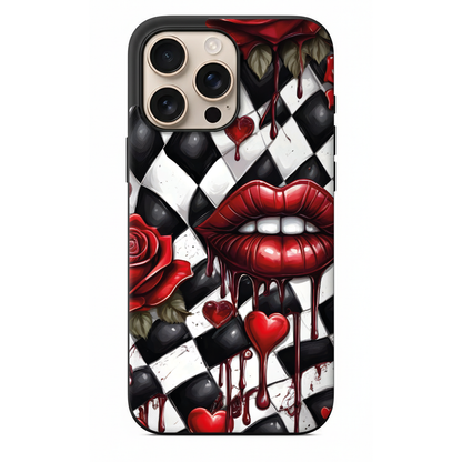 Punk Style Damlayan Kalp ve Dudak Telefon kılıfı (PV05)