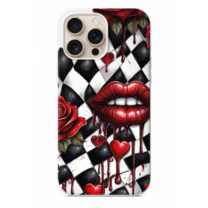 Punk Style Damlayan Kalp ve Dudak Telefon kılıfı (PV05)